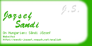 jozsef sandi business card