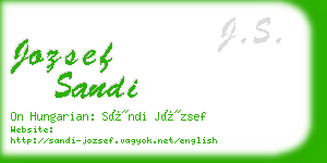 jozsef sandi business card